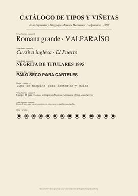 Catálogo de tipos y viñetas de la imprenta